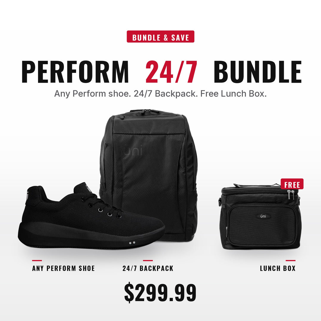 Perform 24/7 Bundle: any Perform shoe, 24/7 Backpack and a free Lunch Box